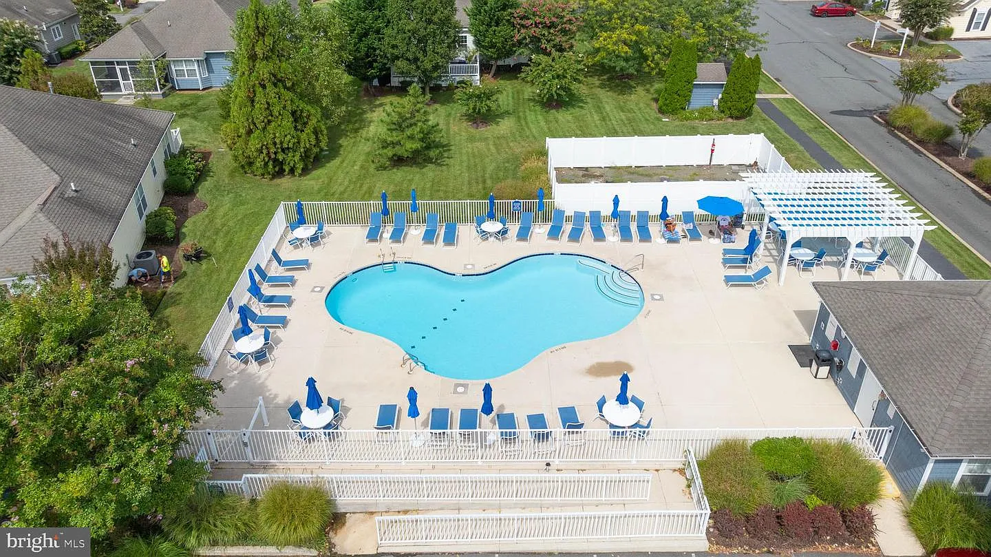Aerial of the community pool